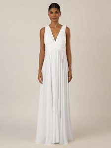 APART Sukienka w kolorze białym rozmiar: 36. Białe sukienki Apart, bez wzorów, bez kołnierzyka, bez ramiączek, maxi. Za 187,99 zł.