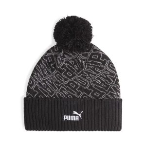 PUMA CZAPKA ESS POM 02546901 r UNIWERSALNY. Czarne czapki Puma, bez wzorów, sportowe. Za 77,99 zł.