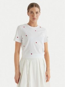 ONLY T-Shirt Ketty 15288473 Biały Regular Fit. Białe t-shirty ONLY, l, bez wzorów, z bawełny, bez kołnierzyka, bez ramiączek. Za 89,99 zł.