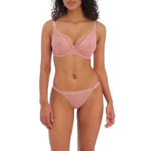 Figi damskie Freya Tailored. Czerwone figi FREYA ACTIVE, bez wzorów, z koronki. Za 192,50 zł.