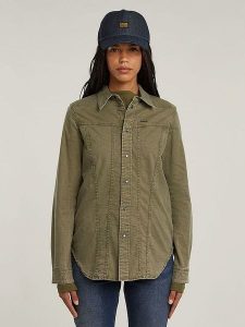 G-Star Koszula w kolorze khaki rozmiar: M. Brązowe koszule G-Star, m, bez wzorów, bez kołnierzyka, bez ramiączek. Za 232,78 zł.