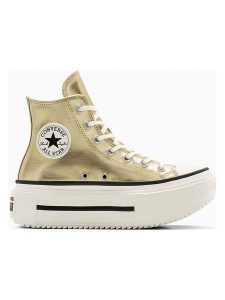 Converse Sneakersy "Chuck Taylor All Star Double Stack" w kolorze złotym rozmiar: 41. Żółte trampki Converse, bez wzorów, za kostkę, bez zapięcia. Za 259,95 zł.