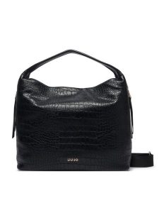 Liu Jo Torebka AF6057 ES042 Czarny. Czarne shopper bag Liu Jo, bez wzorów, ze skóry, bez dodatków. Za 679,99 zł.