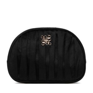 Kosmetyczka Nine West. Czarne kosmetyczki Nine West, bez wzorów, z materiału. Za 79,99 zł.