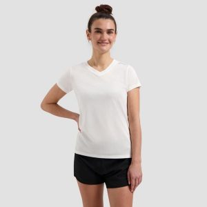 Funkcjonalna koszulka damska Rogelli PROMOTION LADY. Białe koszulki sportowe Rogelli, bez wzorów, bez ramiączek. Za 49,00 zł.