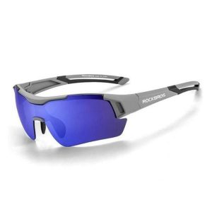 Okulary rowerowe / sportowe z polaryzacją ROCKBROS UV400 (10117) szare. Szare okulary przeciwsłoneczne ROCKBROS. Za 99,00 zł.