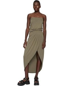 Urban Classics Sukienka w kolorze khaki rozmiar: XL. Brązowe sukienki Urban Classics, xl, bez wzorów, bez kołnierzyka, bez ramiączek, midi. Za 66,00 zł.