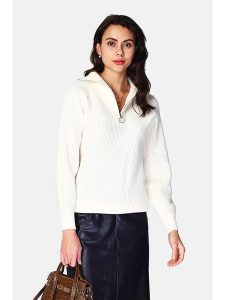 ASSUILI Kaszmirowy sweter w kolorze kremowym rozmiar: 42. Brązowe swetry oversize Assuili, bez wzorów, z kaszmiru, bez ramiączek. Za 168,06 zł.