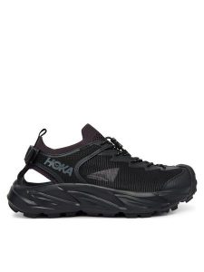 Hoka Sandały Hopara 2 1147670 Czarny. Czarne buty trekkingowe Hoka, bez wzorów, z materiału, bez obcasa, bez zapięcia. Za 599,99 zł.