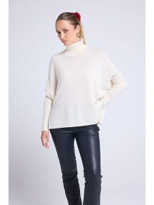 Maison Héritage Cashmere Kaszmirowy golf w kolorze białym rozmiar: L/XL. Białe golfy Maison Héritage Cashmere, bez wzorów, z kaszmiru. Za 416,30 zł.