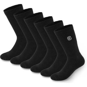 BRUBAKER skarpety sportowe 6 par unisex oddychające retro - Czarny. Białe skarpetki X2, bez wzorów. Za 122,99 zł.