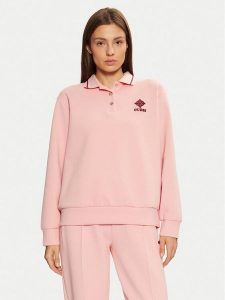 Guess Bluza V5RQ01 KCLD1 Różowy Regular Fit. Czerwone bluzy Guess, m, z aplikacjami, z bawełny, bez kaptura. Za 269,99 zł.
