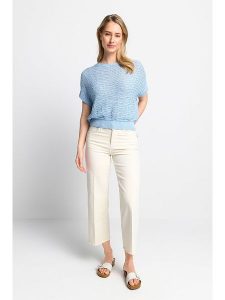 Rich & Royal Sweter w kolorze błękitnym rozmiar: S. Niebieskie swetry oversize Rich & Royal, s, bez wzorów, ze splotem, bez ramiączek. Za 206,42 zł.