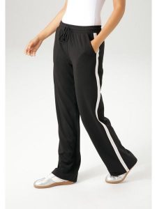 Aniston Spodnie dresowe w kolorze czarnym rozmiar: 46. Czarne spodnie dresowe Aniston, bez wzorów, z dresówki. Za 56,79 zł.