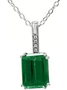 Diamant Vendôme Złota zawieszka z diamentami i szmaragdem rozmiar: onesize. Szare zawieszki Diamant Vendôme, z diamentem, złote. Za 709,99 zł.