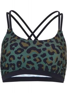 Biustonosz bikini, szybko schnący. Zielone bikini bonprix, bez wzorów. Za 94,99 zł.