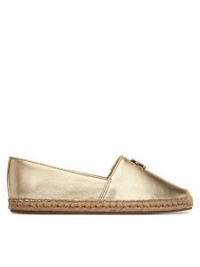 Tommy Hilfiger Espadryle Th Logo Gold Espadrille FW0FW09473 Złoty. Żółte espadryle TOMMY HILFIGER, bez wzorów, ze skóry, bez obcasa. Za 369,99 zł.