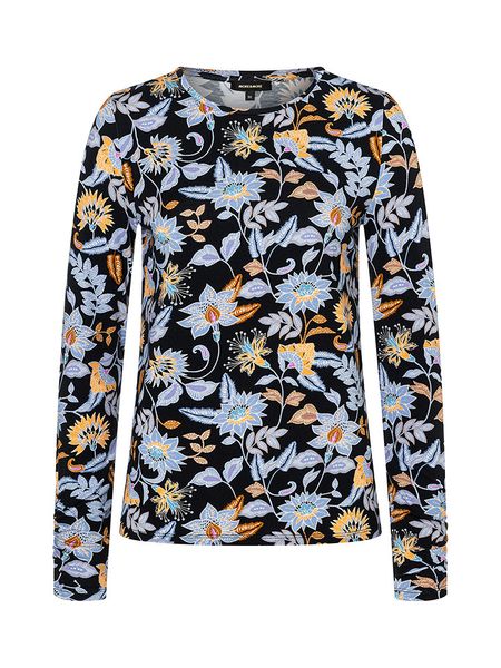 More & More Koszulka w kolorze czarno-błękitnym rozmiar: 40. Czarne bluzki More & More, bez wzorów, z wiskozy, bez kołnierzyka, bez ramiączek. Za 165,71 zł.