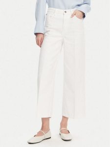 Tommy Hilfiger Jeansy WW0WW44363 Biały Wide Leg. Białe jeansy TOMMY HILFIGER, bez wzorów, z bawełny. Za 299,99 zł.