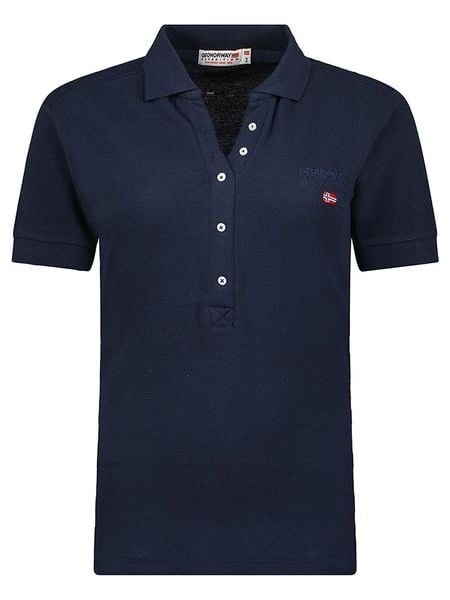 Geographical Norway Koszulka polo "Kelodie" w kolorze granatowym rozmiar: XXL. Niebieskie bluzki Geographical Norway, xxl, bez wzorów, bez kołnierzyka, bez ramiączek. Za 52,79 zł.