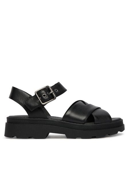 Clarks Sandały Orinoco3 Cross 26186091 Czarny. Czarne sandały Clarks, bez wzorów, ze skóry, bez obcasa, na płaskiej podeszwie, bez zapięcia. Za 389,99 zł.