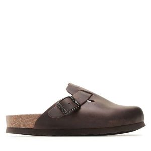 Klapki Genuins. Brązowe klapki Genuins, bez wzorów, bez obcasa. Za 169,99 zł.