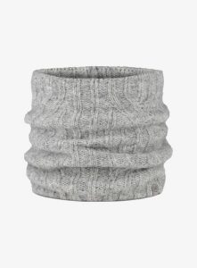 Komin na szyję Buff Nerla - grey. Szare szaliki Buff, na zimę, bez wzorów, z dzianiny. Za 191,80 zł.