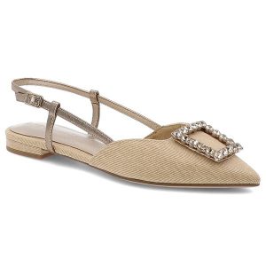 Beżowe Sandały Tamaris Eleganckie Obuwie Damskie. Brązowe sandały Tamaris, bez wzorów, bez obcasa, na obcasie, bez zapięcia. Za 239,00 zł.