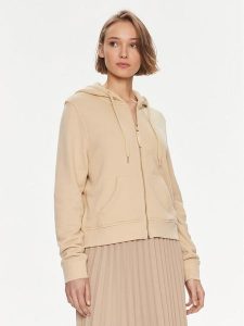 Tommy Hilfiger Bluza 1985 WW0WW39189 Beżowy Regular Fit. Brązowe bluzy TOMMY HILFIGER, l, bez wzorów, z bawełny, bez kaptura. Za 359,99 zł.