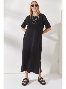 Olalook Sukienka w kolorze czarnym rozmiar: L/XL. Czarne sukienki Olalook, l, bez wzorów, z bawełny, bez kołnierzyka, bez ramiączek, maxi. Za 79,03 zł.