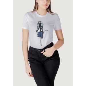 Koszulka crop top Kobieta ONLY Onlemma Life Reg S/S Lady Top Box Jrs. Białe topy ONLY, s, bez wzorów, z bawełny, bez kołnierzyka, bez ramiączek. Za 127,75 zł.