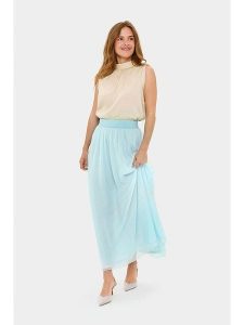 SAINT TROPEZ Spódnica w kolorze błękitnym rozmiar: XL. Niebieskie spódnice Saint Tropez, xl, bez wzorów, maxi. Za 149,95 zł.