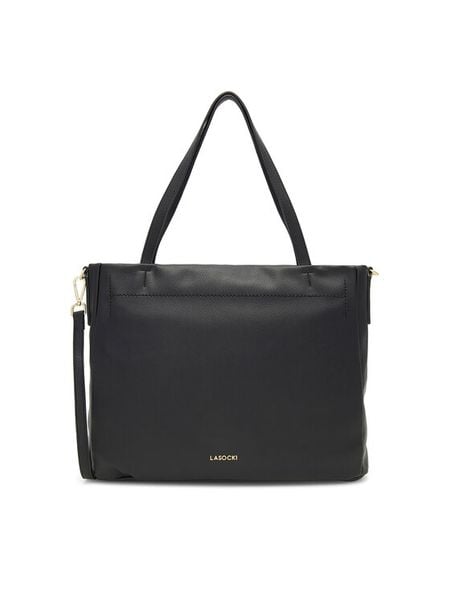 Lasocki Torebka MLS-J-023-05 Czarny. Czarne torebki klasyczne Lasocki, bez wzorów, z poliesteru, bez dodatków. Za 179,99 zł.