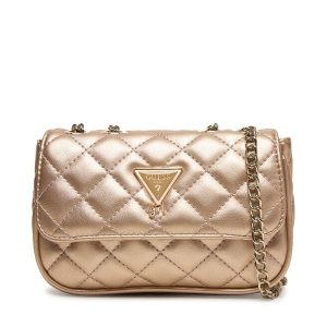 Torebka Guess. Żółte torebki klasyczne Guess, z aplikacjami, bez dodatków. Za 269,99 zł.