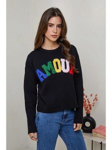 Soft Cashmere Sweter w kolorze czarnym rozmiar: 38/40. Czarne swetry oversize Soft Cashmere, bez wzorów, z kaszmiru, bez ramiączek. Za 149,45 zł.