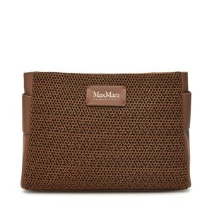 Torebka Max Mara Beachwear. Brązowe torebki klasyczne Max Mara Beachwear, bez wzorów, bez dodatków. Za 379,99 zł.