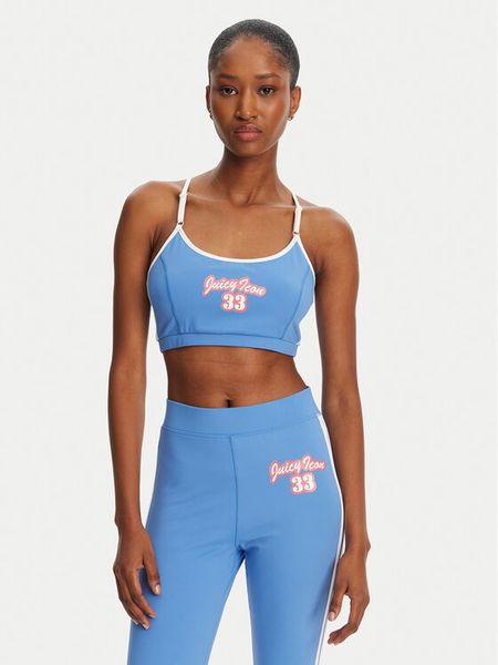 Juicy Couture Biustonosz top JCSNS125404 Niebieski. Niebieskie biustonosze Juicy Couture, xs, bez wzorów, z bawełny, bez kołnierzyka, bez ramiączek. Za 89,99 zł.