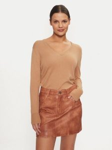 Gant Sweter 4803187 Beżowy Regular Fit. Brązowe swetry klasyczne GANT, l, z bawełny, bez kołnierzyka. Za 359,99 zł.