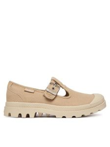 Palladium Półbuty Pampam-Janewashed 94475-298-M Beżowy. Brązowe półbuty Palladium, bez wzorów, z materiału, bez obcasa, na płaskiej podeszwie, bez zapięcia. Za 349,99 zł.