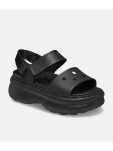 Crocs Sandały "Soho Y" w kolorze czarnym rozmiar: 38/39. Czarne sandały Crocs, bez wzorów, z otwartym noskiem, bez obcasa, bez zapięcia. Za 209,95 zł.