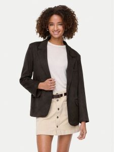 ONLY Marynarka Lina 15357019 Brązowy Loose Fit. Brązowe marynarki i żakiety ONLY, bez wzorów, ze skóry. Za 249,99 zł.