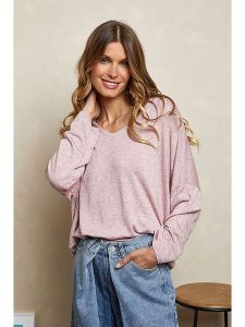 Joséfine Sweter wełniany "Fitch" w kolorze jasnoróżowym rozmiar: M. Różowe swetry oversize Joséfine, m, bez wzorów, z wełny, bez ramiączek. Za 140,53 zł.