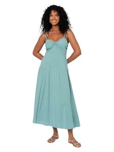 Aller Simplement Sukienka w kolorze błękitnym rozmiar: 38/40. Niebieskie sukienki Aller Simplement, bez wzorów, klasyczne, bez kołnierzyka, bez ramiączek, maxi. Za 100,52 zł.