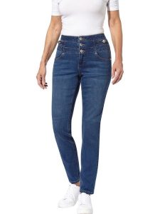 WITT WEIDEN Dżinsy - Slim fit - w kolorze granatowym rozmiar: 52. Niebieskie jeansy WITT WEIDEN, bez wzorów, z podwyższonym stanem. Za 100,75 zł.