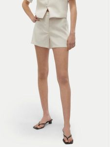 Vero Moda Szorty materiałowe Florence 10306692 Écru Regular Fit. Szorty Vero Moda, bez wzorów, z materiału. Za 99,99 zł.
