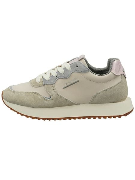 GANT Footwear Skórzane sneakersy "Bevinda" w kolorze szarobrązowym rozmiar: 40. Brązowe trampki GANT Footwear, bez wzorów, bez zapięcia. Za 214,70 zł.