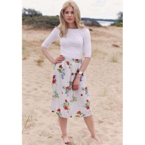 Spódnica Helle Gingham jasne kwiaty 32 wielokolorowy. Spódnice marki Marie Zélie. W wyprzedaży za 222,30 zł.