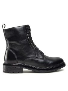 Lasocki Trzewiki WI23-LIEGI-02 Czarny. Czarne botki Lasocki, bez wzorów, ze skóry, bez obcasa, na płaskiej podeszwie, bez zapięcia. Za 299,99 zł.