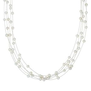 Valero Pearls Naszyjnik z pereł srebro wysokiej próby Perła hodowlana słodkowodna srebrny Naszyjniki 1 ct Damski. Szare naszyjniki Valero Pearls, z perłą, srebrne. Za 288,99 zł.