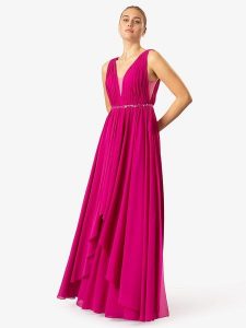 APART Sukienka w kolorze różowym rozmiar: 40. Różowe sukienki Apart, bez wzorów, z asymetrycznym kołnierzem, bez ramiączek, maxi, asymetryczne. Za 260,99 zł.